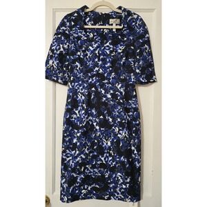 Erdem Resort Dress Blue Fay Venice Swirl Print Size‎ 8 *read*